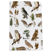  owl Waterverf Forest Pattern Medium Cadeauzakje (Voorkant)