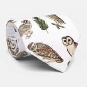 owl Waterverf Forest Pattern Stropdas (Opgerold)