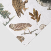  owl Waterverf Forest Pattern Tissuepapier (Detail)