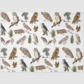  owl Waterverf Forest Pattern Tissuepapier (Voorkant)