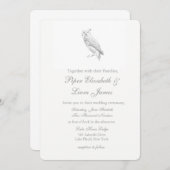 Owl Wedding Invitations Kaart (Voorkant / Achterkant)
