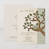 Owl Wedding Save The Date (Voorkant / Achterkant)