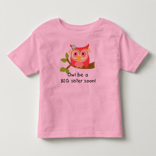 Owl Wees een grote zuster Kinder Shirts (Voorkant)