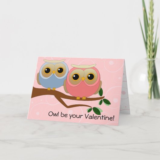 Owl Wees je Valentijn kaart (Voorkant)