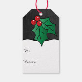 Owl Wens je een prettige kerst Cadeaulabel (Achterkant)