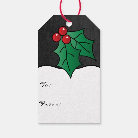 Owl Wens je een prettige kerst Cadeaulabel (Achterkant)