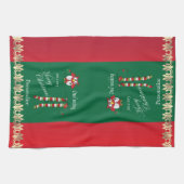 Owl Wens je een prettige kerst Theedoek (Horizontaal)