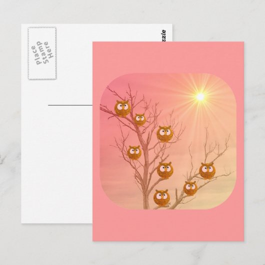 Owl Wenskaarten Briefkaart (Voorkant / Achterkant)