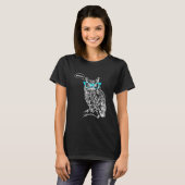 Owl Whom Who Glasses Funny Grammar T-shirt (Voorkant volledig)