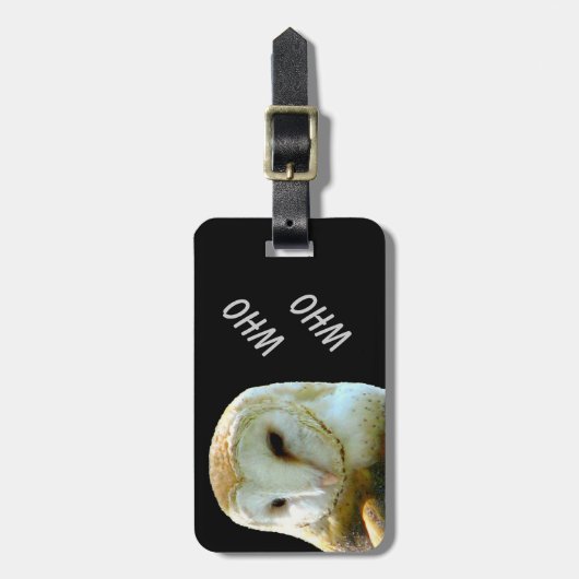 Owl Wie wie Bagagelabel (Voorkant verticaal)