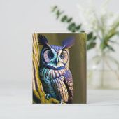 Owl, wild dier, vogel, park, briefkaart (Staand voorkant)