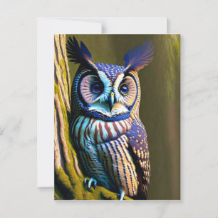 Owl, wild dier, vogel, park, briefkaart