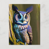 Owl, wild dier, vogel, park, briefkaart (Voorkant)