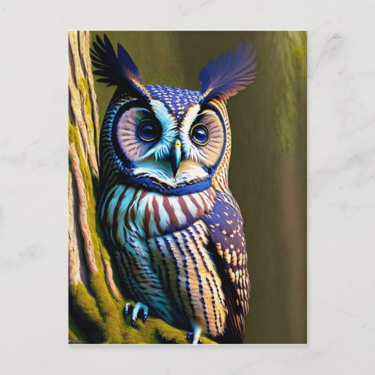 Owl, wild dier, vogel, park, briefkaart (Voorkant)