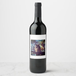 Owl Wine Label Wijn Etiket