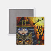 Owl Witch Magneet (Voorkant / Achterkant)