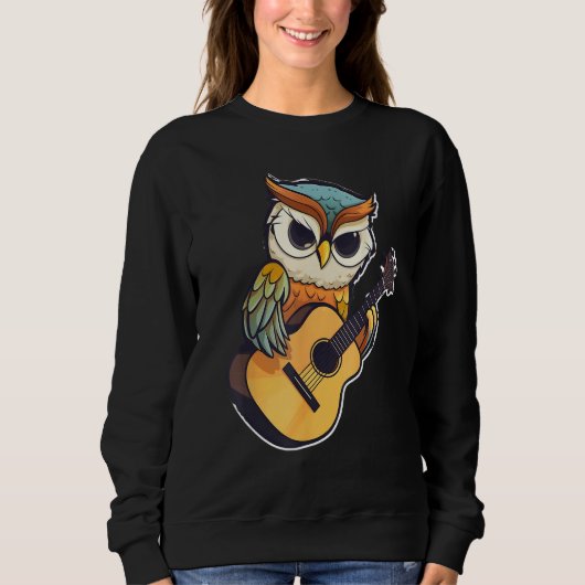 Owl with a guitar ,Owl Trui (Voorkant)