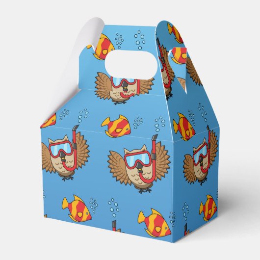 Owl with Snorkel Mask and Tropical Fish Bedankdoosjes (Voorkant Zijde)