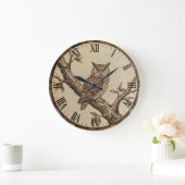 Owl Wooden Wall Clock Grote Klok (Huis)