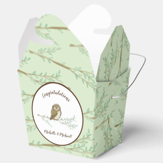 Owl Woodland Animal Baby shower Bedankdoosjes (Geopend)