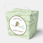 Owl Woodland Animal Baby shower Bedankdoosjes (Achterkant)