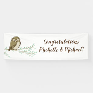 Owl Woodland Animal Baby shower Spandoek