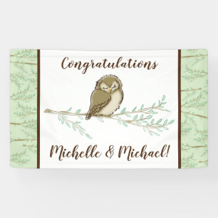 Owl Woodland Animal Baby shower Spandoek