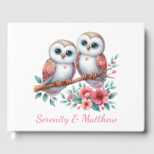 Owl Woodland Boho Rustic Country Wedding Gastenboek (Voorkant)