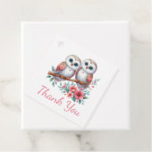 Owl Woodland Boho Rustic Country Wedding Thank You Bedankjes Labels (In situ)
