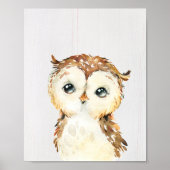 Owl Woodland Nursery Art Print (Voorkant)