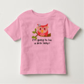Owl wordt zuster kinder shirts (Voorkant)