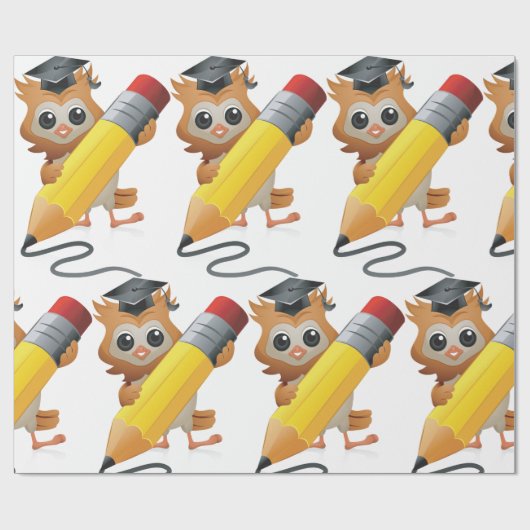 Owl Writing Cadeaupapier (Vlak)