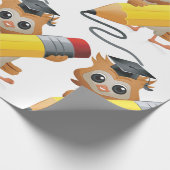 Owl Writing Cadeaupapier (Hoek)