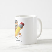 Owl Writing Koffiemok (Voorkant rechts)