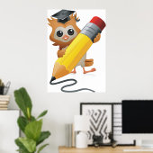 Owl Writing Poster (Thuiskantoor)