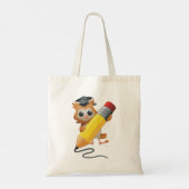 Owl Writing Tote Bag (Achterkant)
