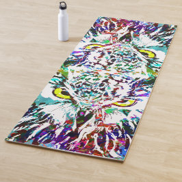 Owl Yoga Mat - Colorful Owl - Abstracte eigenaar