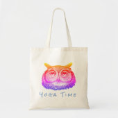 Owl Yoga Time Canvas tas (Voorkant)