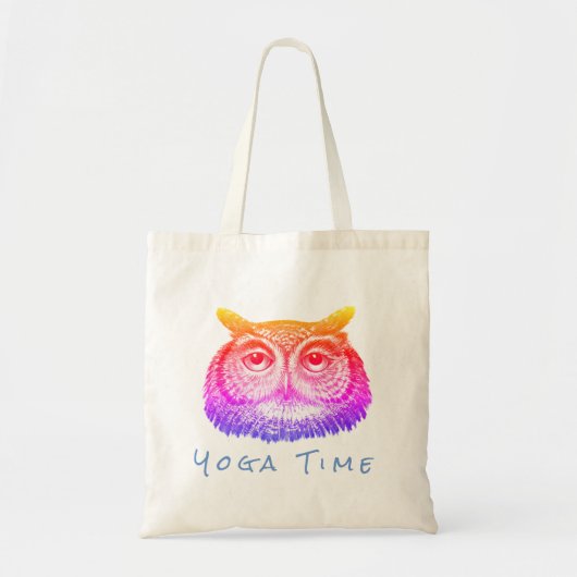 Owl Yoga Time Canvas tas (Voorkant)