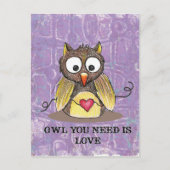 "Owl you need is Love" Owl Briefkaart #2 (Voorkant)
