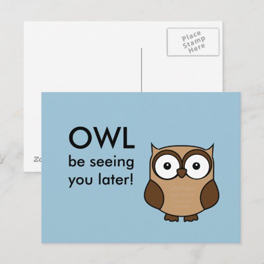 Owl, zie je. briefkaart (Voorkant / Achterkant)