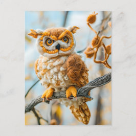 Owl Zitterend op een Tak Briefkaart