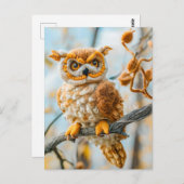 Owl Zitterend op een Tak Briefkaart (Voorkant / Achterkant)