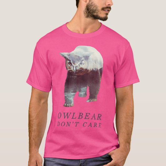 Owlbear kan het niet schelen t-shirt (Voorkant)