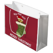 OwlBeHome4Kerstmis Large Cadeautasje (Voorkant Gekanteld)