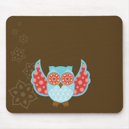 OwlBoheme Blu Mousepad Muismat (Voorkant)