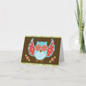 OwlBoheme Blu Notecard Kaart (Voorkant)
