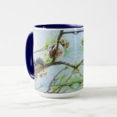 Owlets Baby Owls Wildlife Natuur Mok (Voorkant links)