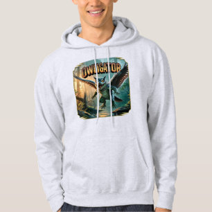 Owligator Illustratie – Uil Alligator Grappig Eng Hoodie