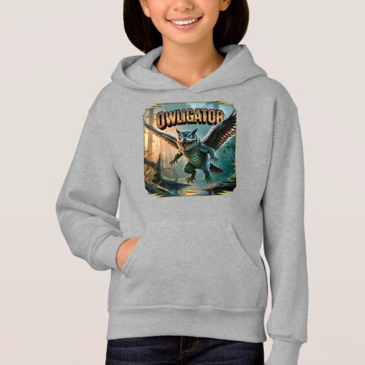 Owligator Illustration – Owl Alligator Funny Scary (Voorkant)